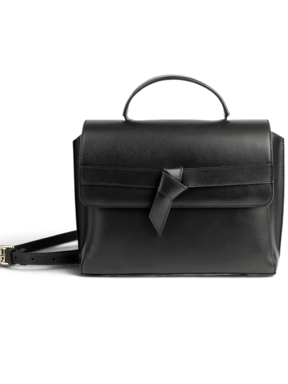 POPPY BARLEY The Knot Structured Leather Satchel